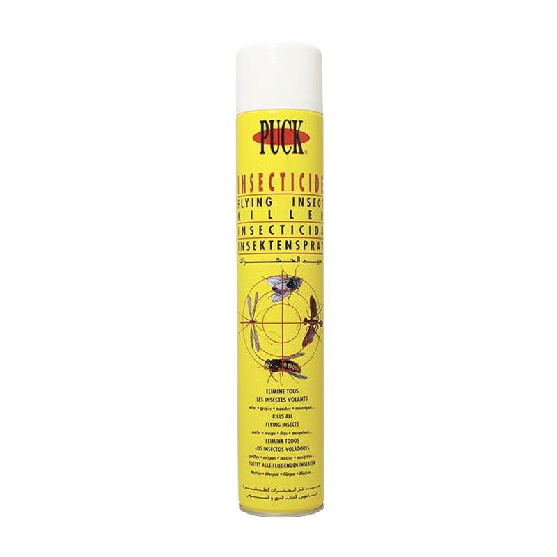 Insecticide Volant PUCK – 750 mL – Action Paralysante Foudroyante – Formule Sèche Insecticide Volant PUCK – 750 mL – Action Paralysante Foudroyante – Formule Sèche