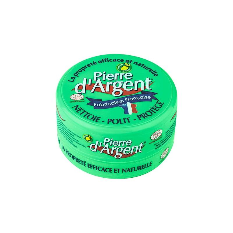 Pierre d’Argent – Nettoyant Universel Naturel – Pot avec Éponge 300gr – Fabrication Française