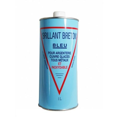 Brillant Breton Bleu – Nettoyant Universel Métaux & Surfaces – Argenterie, Inox, Cuivre – Bidon 1 L