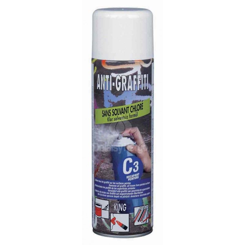 Anti-Graffiti C3 QUICK – Décapant Peintures, Encres et Vernis – Spécial Surfaces Poreuses – Aérosol 500 mL Anti-Graffiti C3 QUICK – Décapant Peintures, Encres et Vernis – Spécial Surfaces Poreuses – Aérosol 500 mL