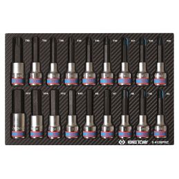 Module mousse + PP18 pièces douilles 1/2 Torx--6 pans Mâles