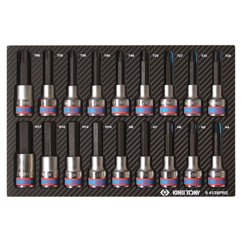 Module mousse + PP18 pièces douilles 1/2 Torx--6 pans Mâles Module mousse + PP18 pièces douilles 1/2 Torx--6 pans Mâles