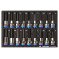 Module mousse + PP  18 pièces douilles 1/2 Torx--6 pans Mâles