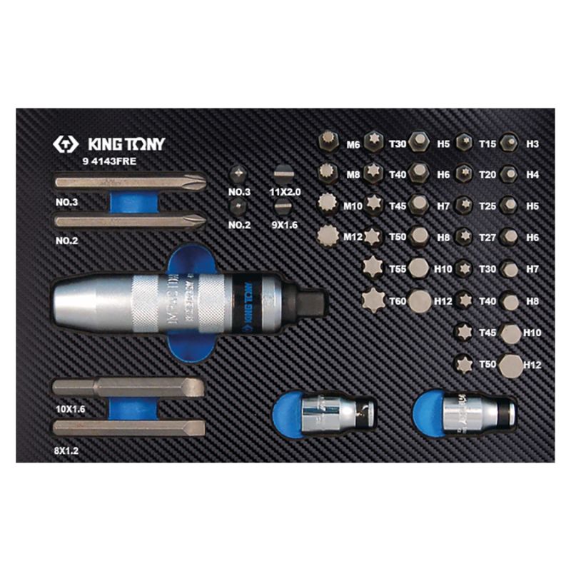 Module mousse + PP43 pièces Tournevis à frapper + embouts Module mousse + PP43 pièces Tournevis à frapper + embouts