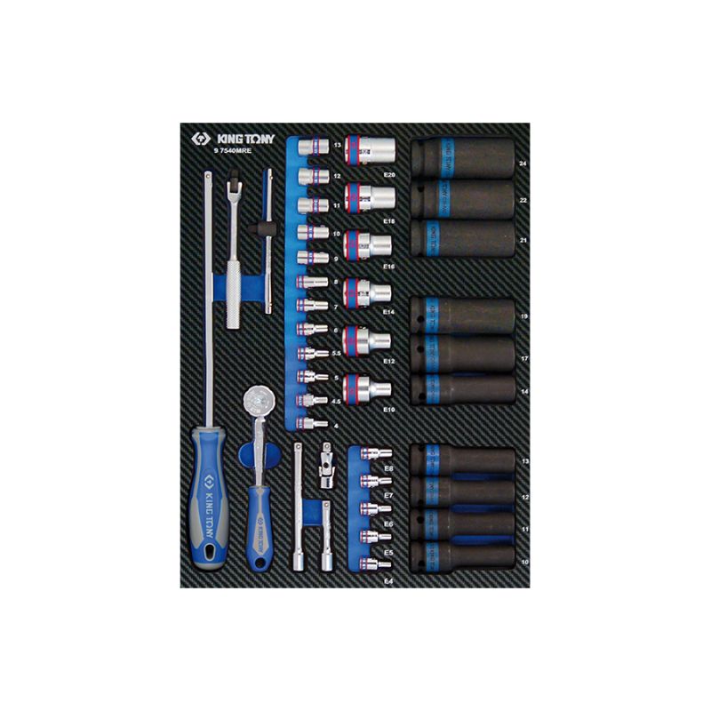 Module mousse + PP40 pièces douilles 1/4 & 1/2 et accessoires Module mousse + PP40 pièces douilles 1/4 & 1/2 et accessoires