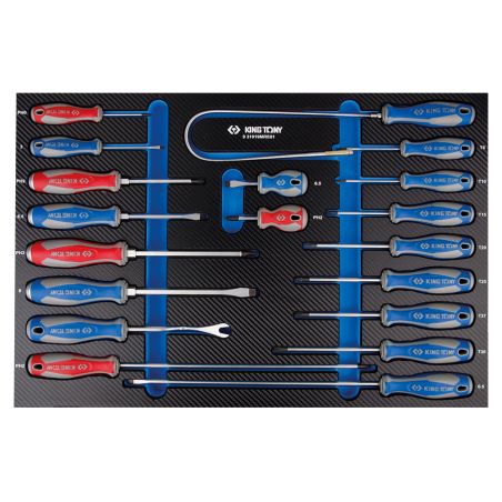 Module mousse + PP 19 pièces Tournevis- Doigt magnétique 