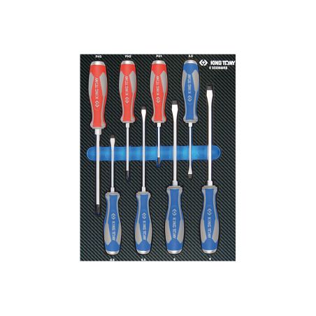 Module mousse + PP 8 pièces Tournevis à lame traversante