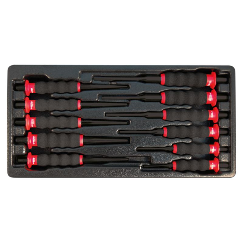 Thermoformé de 11 chasse-goupilles - chasse-clous gainés Thermoformé de 11 chasse-goupilles - chasse-clous gainés