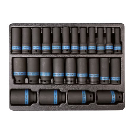 Thermoformé de douilles à chocs longues 1/2 métriques - 25pcs