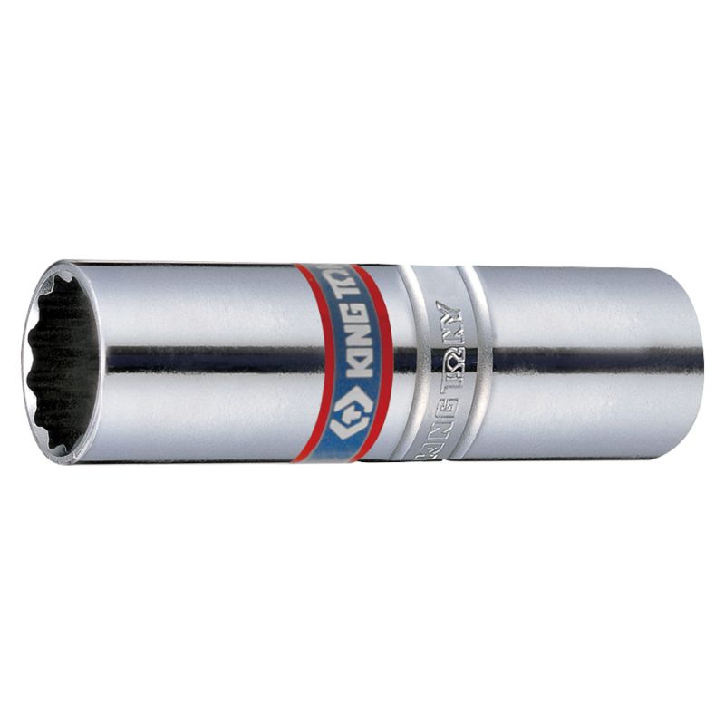 Douille bougie 3/8" 12 pans 14 mm avec retenue caoutchouc Douille bougie 3/8" 12 pans 14 mm avec retenue caoutchouc