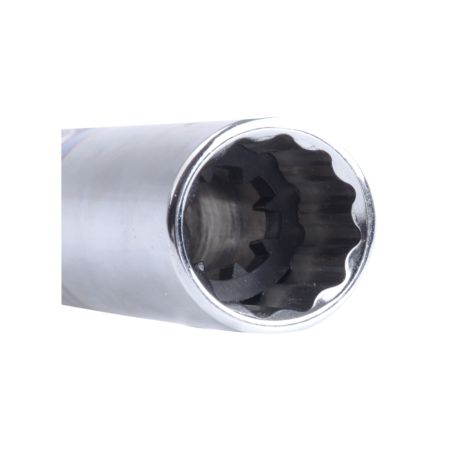 Douille bougie 3/8" 12 pans 14 mm avec retenue caoutchouc