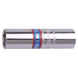 Douille bougie 3/8" 6 pans 14 mm avec retenue caoutchouc