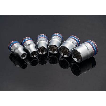 Blister douille Torx 3/8" 6 pièces