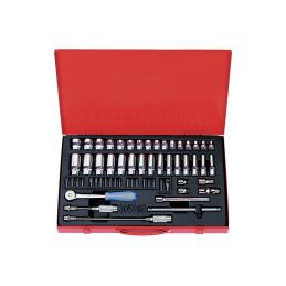 Coffret de douilles 3/8 12 pans longues et courtes