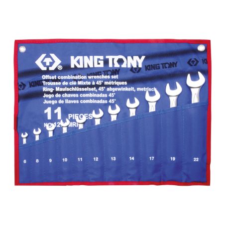 Trousse tissus de clés mixtes à 70° métrique 11 pièces