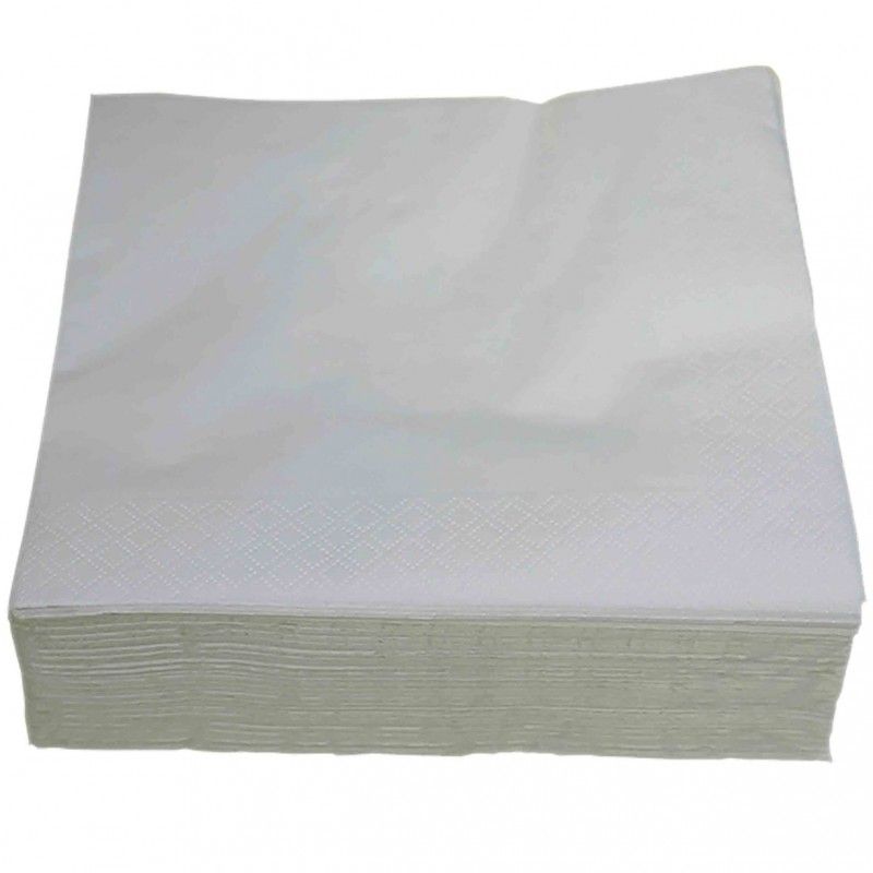 Serviette pure ouate blanche 2 plis 38x38cm - Ct. de 1800 Serviette pure ouate blanche 2 plis 38x38cm - Ct. de 1800