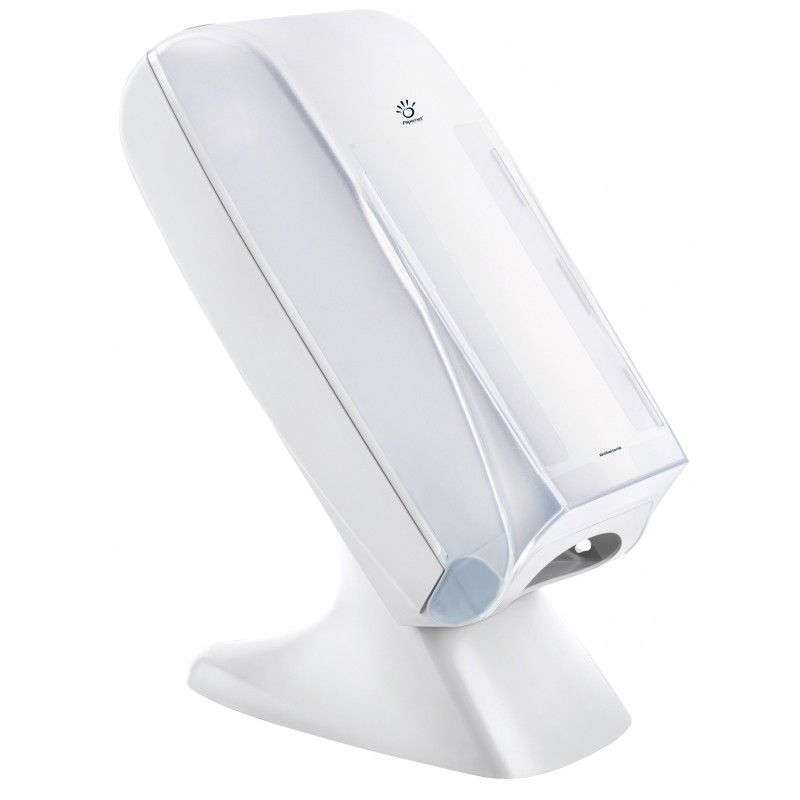Distributeur sur socle de serviettes pliées antibactérien blanc Distributeur sur socle de serviettes pliées antibactérien blanc