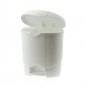 Poubelle plastique blanche arrondie à pédale 4L Poubelle plastique blanche arrondie à pédale 4L