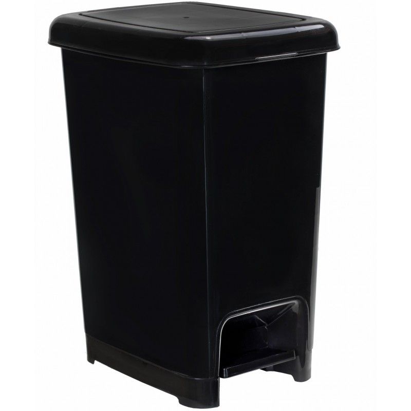 Poubelle à pédale SLIM noire 10L Poubelle à pédale SLIM noire 10L