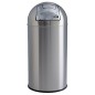 Poubelle Push à trappe en acier Inox brossé avec couvercle 40 Litres PUSH Poubelle Push à trappe en acier Inox brossé avec couvercle 40 Litres PUSH