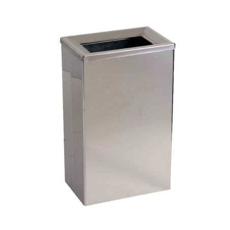 Corbeille 25L en inox brossé