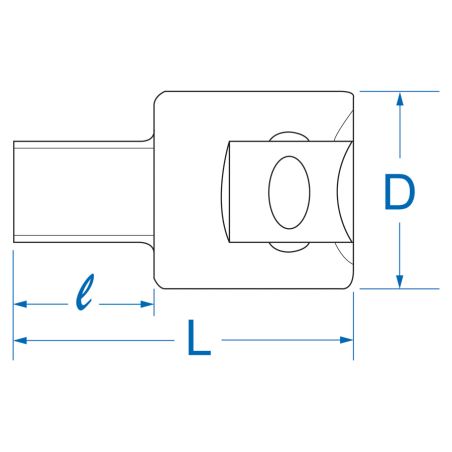 Douille carrée 1/2  8mm