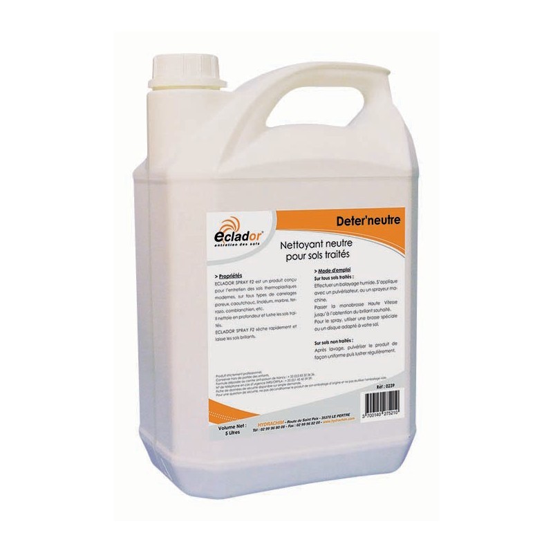 DETER'NEUTRE Détergent neutre manuel ou autolaveuse -0233- Bidon 5L DETER'NEUTRE Détergent neutre manuel ou autolaveuse -0233- Bidon 5L
