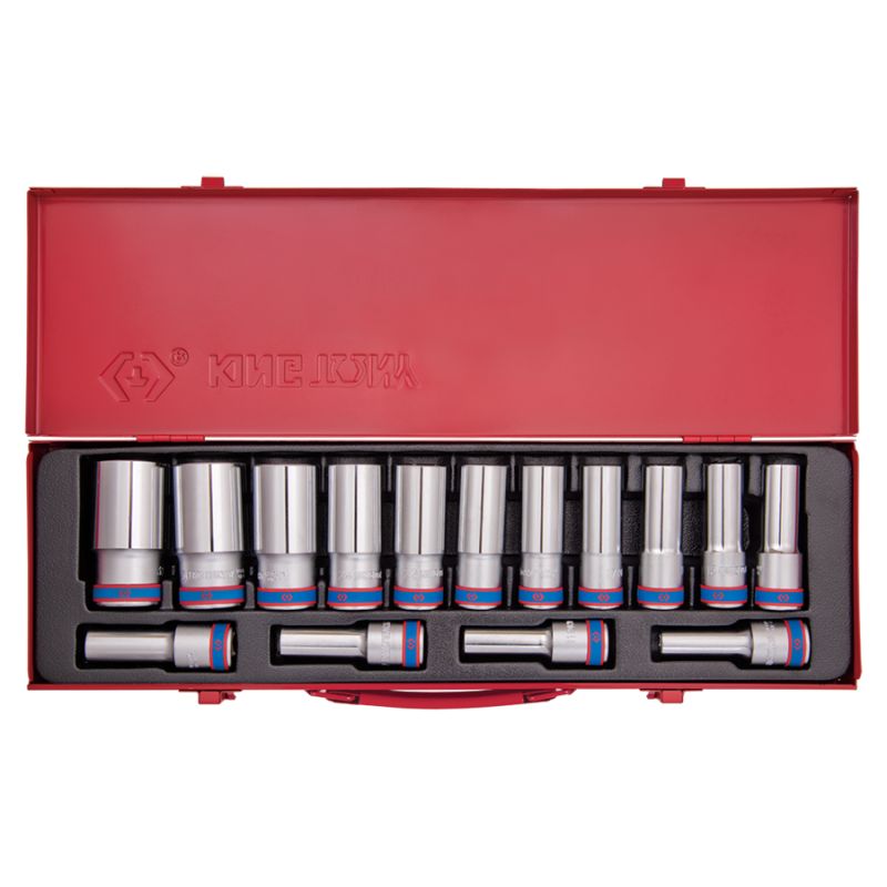Coffret de douilles 1/2Longues 15 pièces Coffret de douilles 1/2Longues 15 pièces