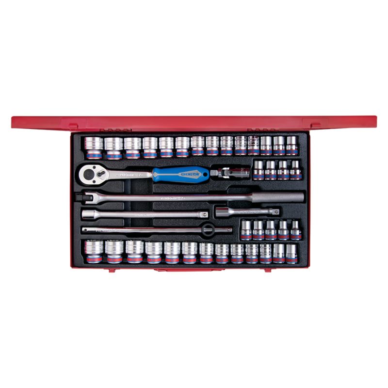 Coffret de douilles 12 pans 1/2 pouce et mm 42 pcs Coffret de douilles 12 pans 1/2 pouce et mm 42 pcs