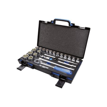 Coffret de douilles et accessoires1/2 6 pans EVAWAVE - 23 pièces