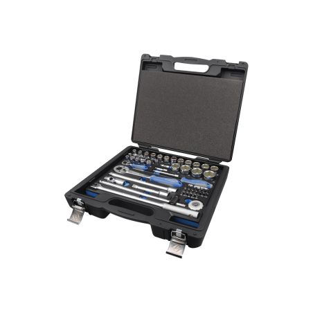 Coffret de douilles et accessoires1/4et1/2 6 pans EVAWAVE - 60 pcs