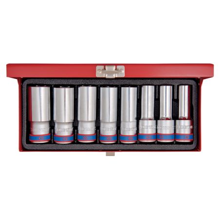 Coffret de douilles longues 1/28 pièces