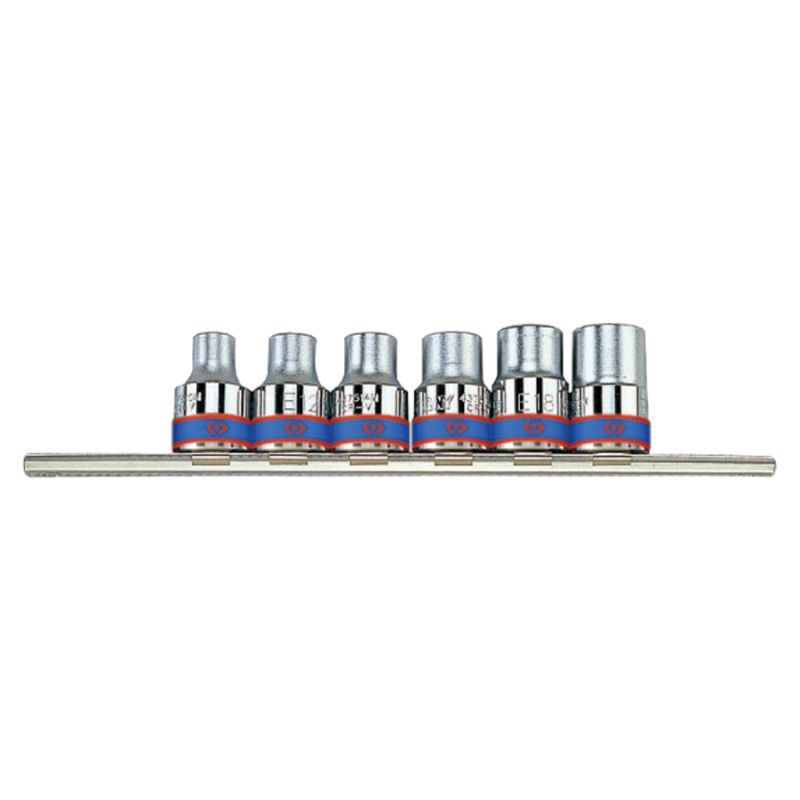 Jeu douilles Torx 1/2 de 6 piècesE10 à E20 Jeu douilles Torx 1/2 de 6 piècesE10 à E20