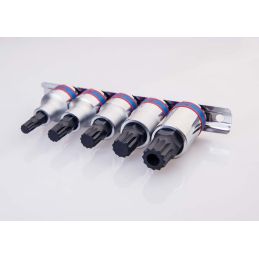 Rail de 5 douilles 1/2Spline M8 à M16