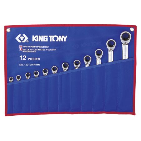 Trousse de 12 clés mixte à cliquetréversible 8 à 19mm