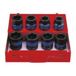 Coffret de douilles 1 choc à 6 pans, 8 pièces