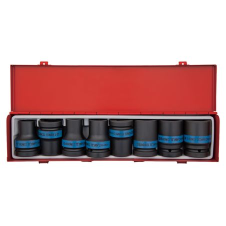 Coffret de douilles 1 choc fine 8 pièces