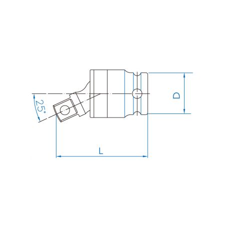Cardan 3/8 à chocs avec bille