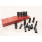 Coffret de douilles longues choc 1/2 15 pcs version 21-24-26-29-32mm