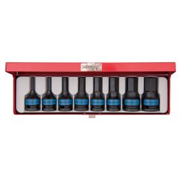 Coffret de douilles tournevis 1/2 à chocs 6 pans 8 pièces
