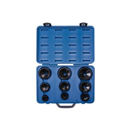 Jeu de 9 douilles à ergots pour écrous à encoches erg. intérieurs