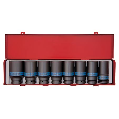 Coffret de 8 douilles longues à choc 3/4