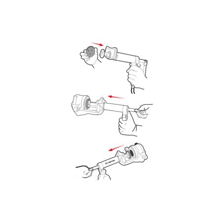 Coffret repousse piston de freins pneumatique 17 pièces + VW