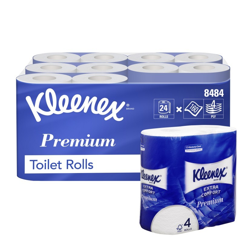 PH rouleau LUXE 4 pl. blanc 160 f. KLEENEX PREMIUM - Colis 24 rlx PH rouleau LUXE 4 pl. blanc 160 f. KLEENEX PREMIUM - Colis 24 rlx