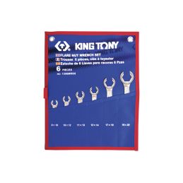 Trousse6 pièces, clés à tuyauter 8x10-10x12-11x13-12x14-17x19-19x22