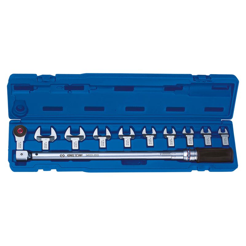 Coffret clé à déclenchement 345222DG 40-200Nm + 9 embouts 14X18 Coffret clé à déclenchement 345222DG 40-200Nm + 9 embouts 14X18