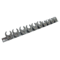 Jeu de 10 Embouts Crowfoot 12 pans 10 à 19mm sur rack