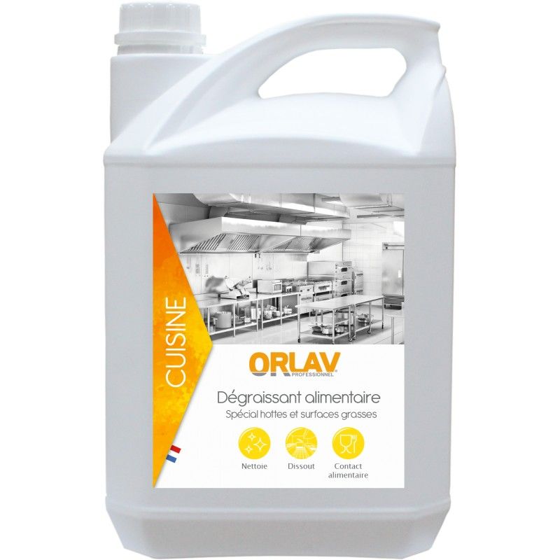 DEGRAISSANT ALIMENTAIRE liquide toutes surfaces ORLAV -0212- Bidon 5L DEGRAISSANT ALIMENTAIRE liquide toutes surfaces ORLAV -0212- Bidon 5L