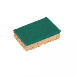 Tampon vert éponge végétale SPONTEX Basic PM-Sachet de 10 (ex126279)