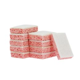 Tampon blanc sur éponge rose 110 x70mm - Sachet de 10